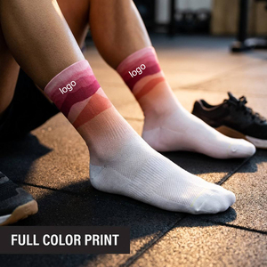 <span class=keywords><strong>Calcetines</strong></span> Deportivos Personalizables con Logotipo, a Media Pantorrilla, con Malla Transpirable y Resistentes al Sudor, para <span class=keywords><strong>Crossfit</strong></span>, Yoga, Uso Diario Informal - Product Image 1