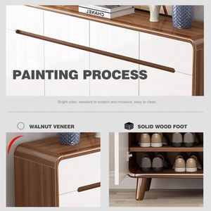 Armoire <span class=keywords><strong>à</strong></span> <span class=keywords><strong>chaussures</strong></span> moderne laquée blanche Armoire <span class=keywords><strong>à</strong></span> <span class=keywords><strong>chaussures</strong></span> murale domestique de grande capacité avec rangement <span class=keywords><strong>à</strong></span> plusieurs niveaux Armoire <span class=keywords><strong>à</strong></span> <span class=keywords><strong>chaussures</strong></span> en bois massif XBK-2037 - Product Image 3