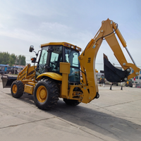 Harga Pabrik TY388 dengan Mesin Diesel Merek Cummins Backhoe Loader Tugas Berat 4x4 Wheel Loader Traktor Backhoe