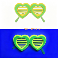 Rosenrote Fünfzackige Stern-Form Fluoreszierende Themenparty-Dekorationsbrillen, Kinder-Geburtstags-Verkleidungs-Requisiten Filz-Brillengestelle
