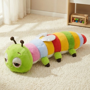 Peluche chenille colorée, couleurs arc-en-ciel vives, insecte en peluche doux, rembourrage en coton PP, abeille mignonne, cadeau d'anniversaire pour enfants - Product Image 4