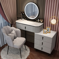 Coiffeuse de maquillage en bois avec tiroirs de rangement, élégante, pour chambre à coucher, ensemble de meubles de beauté et de décoration pour la maison