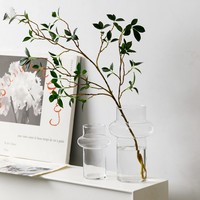 Moderne Nordische Glasvase Hydroponische Blumen-Knospen-Vase Tischdekoration Wohnzimmer Hochzeit Hotel Dekorative Kunst Großhandel