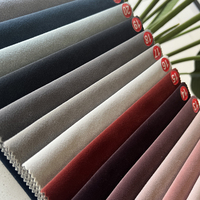 Personnalisé 100% Polyester Velboa Canapé Tissu Solide Rouge Foncé Holland Velours Microfibre Rembourrage Tricot Tricoté Technique Plaine