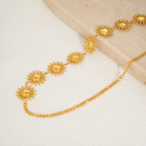 AW NUEVO BOHO APILABLE SUN MINIMALISMO URBANO COLLAR COLGANTE Dazan HOT 18K Chapado en oro libre de deslustre JOYERÍA de acero inoxidable - Product Image 6