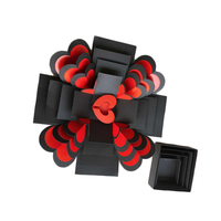 Boîte cadeau surprise à ouverture explosive, personnalisable en taille et forme, écologique et recyclable, avec couvercle et base, pour emballage de bijoux, montres et projets DIY (amour)