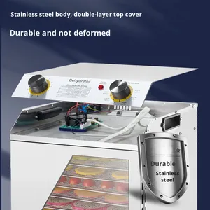 <span class=keywords><strong>18</strong></span>-Hai Lớp Thép Không Gỉ Điện Dehydrator Cho Rau Trái Cây Vật Nuôi Thực Phẩm Hộ Gia Đình Thảo Mộc & Nấm Máy Sấy Khoai Tây Mất Nước - Product Image 2