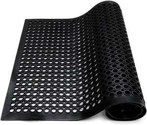 Durable Anti Aging Rubber Hole <b>Mat</b> Quick Drain Interlocking <b>Mat</b> for Hotel Cafeteria Food Plant Anti slip Flooring - Product Image 1