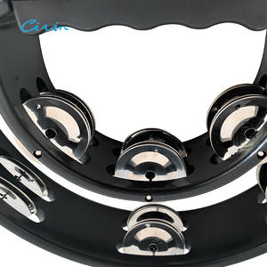 <span class=keywords><strong>Tambourin</strong></span> <span class=keywords><strong>Demi</strong></span>-<span class=keywords><strong>Lune</strong></span> à Double Rangée avec Clochettes Métalliques, Percussion à Main pour Enfants, Adultes et Soirées KTV - Product Image 4