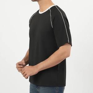 Camisetas para hombre de tela súper suave que absorbe la humedad, corte regular, estilo casual, teñido liso, más vendidas, para uso en exteriores de verano. - Product Image 5