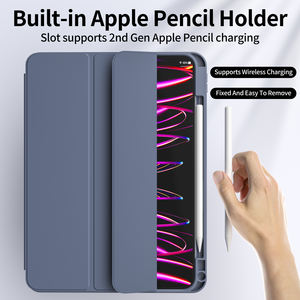 Porte-crayon intégré étui en cuir PU couverture intelligente Triple pli pour <span class=keywords><strong>Apple</strong></span> <span class=keywords><strong>iPad</strong></span> <span class=keywords><strong>Pro</strong></span> 11 Air 4/5 génération Case11 pouces - Product Image 5