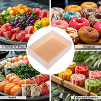 Boîte à bento en bois jetable écologique personnalisée, récipient alimentaire biodégradable pour les repas légers à emporter, le déjeuner, les sushis, avec couvercle