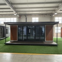 Maison conteneur préfabriquée moderne, mobile, extensible, de haute qualité, pliable, à double aile, 40FT 20FT