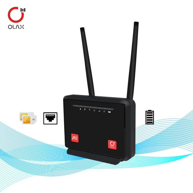 Olax Mc60 Wireless Cpe 4g Modem Router 5000mah 4g Lte Cat4 Wifi Router with Sim Card Slot 300mbps High Speed B28 Band