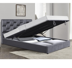 <span class=keywords><strong>Cama</strong></span> Tapizada Anab 160x200 <span class=keywords><strong>Cama</strong></span> Doble - Gris - Product Image 1