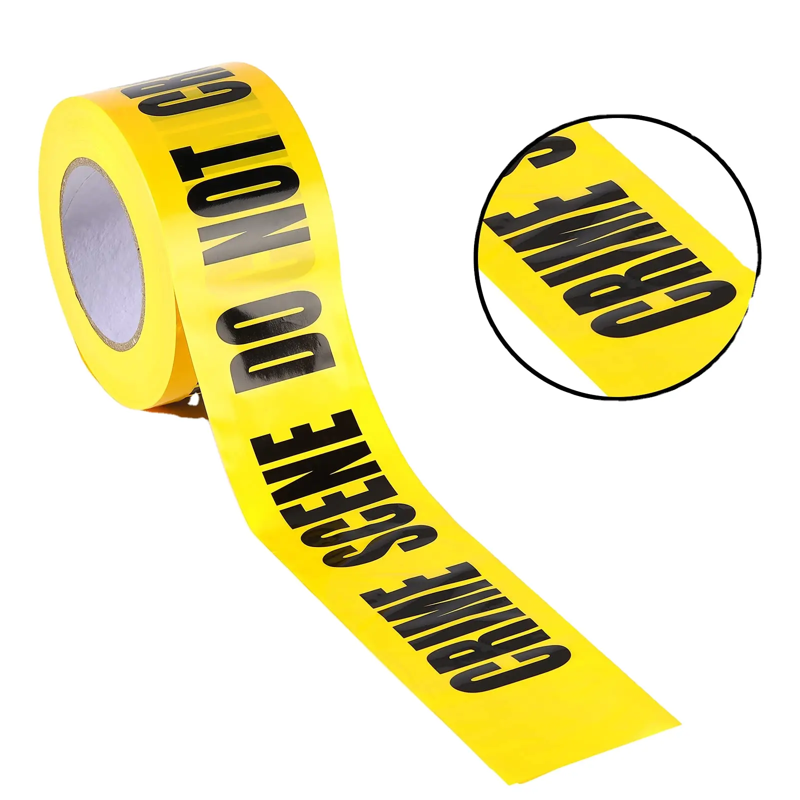 接着ロゴなし印刷された黄色のバリアロールカスタム注意テープ