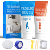 Colle de réparation pour baignoire, adhésif pour carrelage, mastic pour céramique et marbre, kit de réparation époxy AB pour la Chine