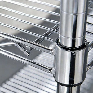 מדפי אחסון תעשייתיים ניידים מפלדת אל-חלד 201, 3 קומות, עמידים במיוחד, מדפים מתכווננים עם גלגלים - Product Image 6