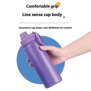 Custom Logo 500ml/750ml/1000ml Double Wall Stainless Steel Water <b>Bottle</b> Sports Vacuum Flask with Handle for Business Gifts - Product Image 4