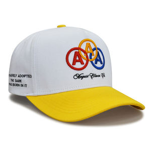 Casquettes de baseball unisexe en sergé de coton personnalisées avec logo, vente en gros, bicolores, visière incurvée, casquette de sport brodée sur mesure, Gorras - Product Image 1