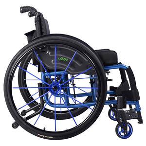 JBH S002 Carrozzina Manuale in Lega di Alluminio di Alta Qualità Sportiva e da Tempo Libero Leggera e Rigida Certificata <span class=keywords><strong>CE</strong></span> 60-100kg Ruote 4" 24" - Product Image 5