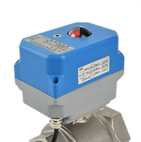 Vannes à boisseau sphérique électriques en acier inoxydable DN50 pour usine, haute température, contrôle OEM du débit d'eau marche/arrêt, produits chimiques industriels