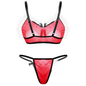 Soutien-gorge pour femmes, <span class=keywords><strong>lingerie</strong></span> teddy, string à jupe, <span class=keywords><strong>lingerie</strong></span> sexy de <span class=keywords><strong>Noël</strong></span>, costume de Père <span class=keywords><strong>Noël</strong></span> SRCO-009 - Product Image 3