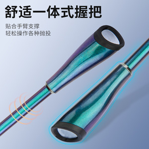 Caña <span class=keywords><strong>de</strong></span> Pescar Kuaimailong Warrior Colorida, Acción M, Lanzamiento Largo, Carbono Extra Duro, 2 Secciones, Mango Recto - Product Image 4