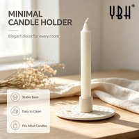 Porte-bougie en céramique doré YBH, support de bougie en forme de coquille Saint-Jacques, décoration minimaliste Wabi Sabi pour la maison, centre de table personnalisé