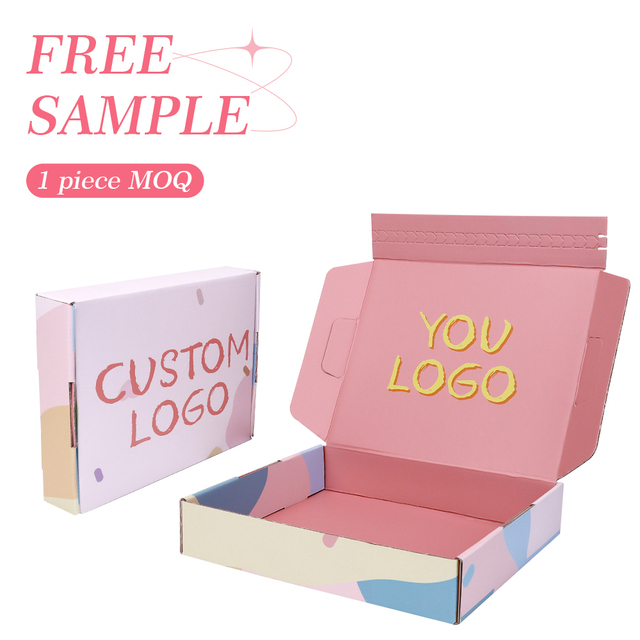 Custom Corrugated Cardboard Subscription Boxes Full Color Printed Matte Shipping Packaging Box for Sleepwear Panties Clothing