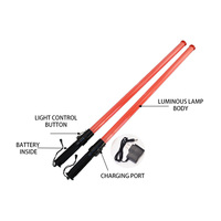 Bâton lumineux LED rechargeable de haute qualité pour le signalisation routière, avec support magnétique et protection IP68 pour autoroutes