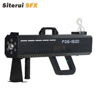 SITERUI SFX Pistolet à fumée portatif 1500W à LED, canon à fumée liquide, portée 6-8m pour scène, DJ, discothèques et soirées