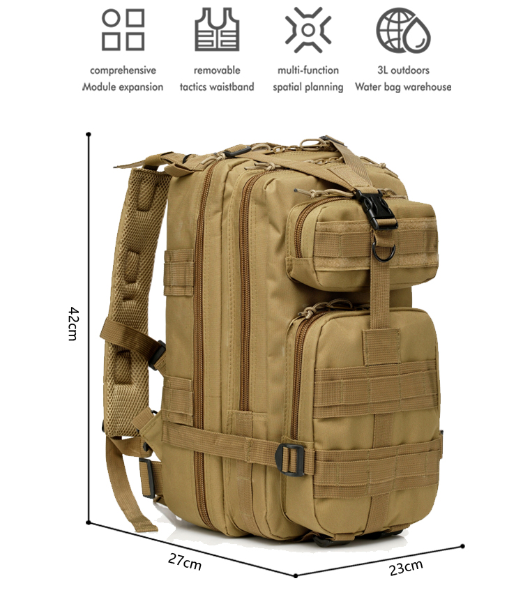 25L tactical backpack Mountaineering camping   sports tourism outdoor backpack bag