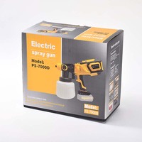 Mini compresseur d'air à alimentation sous pression 250W, batterie lithium-ion, pistolet de pulvérisation électrique sans fil sans balais, pulvérisateur portable HVLP