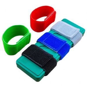 Multi-color <b>Adhesive</b> Nylon Flexible Elastic <b>Hook</b> and Loop Strap With Buckle Adjustable <b>Hook</b> and Loop Cinch Strap for Medical Use - Product Image 1