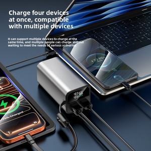 Station d'alimentation portable 20000mAh 100W avec câble USB-C intégré, <span class=keywords><strong>batterie</strong></span> Li-Polymère à charge rapide en aluminium, prise universelle, lampe de camping - Product Image 5