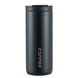 CORP-EE Stainless Steel Tumbler Double Wall Vacuum Insulated Travel Mug Black Minimalist Design With Lid - Product Image 1