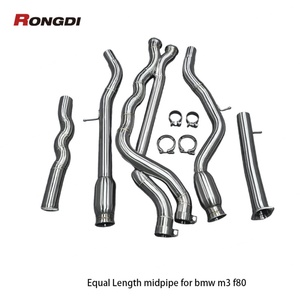 High-Performance 76mm Equal Length Midpipe for BMW M3 M4 F80 F82 F83 S55 3.0T (2014-2019) Resonated Exhaust Pipe - Product Image 2