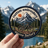 Écussons brodés personnalisés thermocollants, badges logo pour vêtements, vente en gros, usine OEM