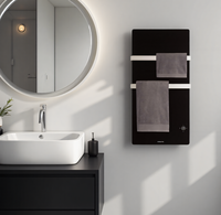 Toallero Eléctrico Inteligente WiFi de Doble Cara con Cristal, Radiador de Baño de Aluminio, Temporizador de 7 Días, 5-40 ℃   Control Remoto de Fábrica OEM