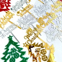 Großhandel INS-Style Weihnachtsdekoration Acryl Cake Topper Weihnachtskuchen-Dekoration Partyzubehör