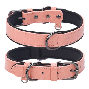 Accesorio de cuero para mascotas Collar de perro de cuero PU con estampado de cocodrilo moderno - Product Image 3