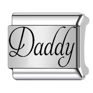 Custom Laser Engraved <b>Italian</b> Charm Bracelet Links Stainless Steel Family Love Memorial Words DIY Modular Bracelet Jewelry - Product Image 4
