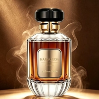 Flacon de parfum vintage gravé en relief de 100 ml, flacon pulvérisateur en verre vide, parfum Oud Arabe, capuchon extérieur noir, pompe pulvérisatrice dorée