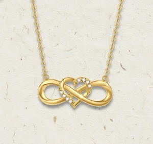 Collier en argent sterling 925 avec pendentif cœur infini délicat, amour éternel entrelacé, cadeau romantique pour elle - Product Image 4