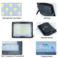 Omsen Factory 150W 200W 300W 400W Ip67 Lampe solaire à haut mât Reflectores LED Projecteur mural extérieur