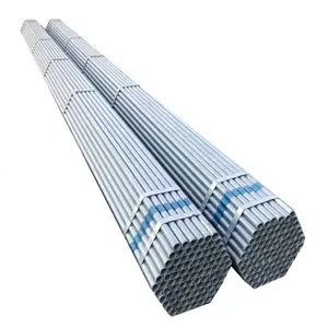 Tubo de aço pré-galvanizado Q345 Q235 STK500, tubo de aço pré-galvanizado para construção civi, archi, com 1-3 mm de espessura, casa verde