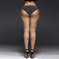 Collants sexy en résille, fins, respirants et à séchage rapide pour femme, couleur unie, blancs, pour soirée