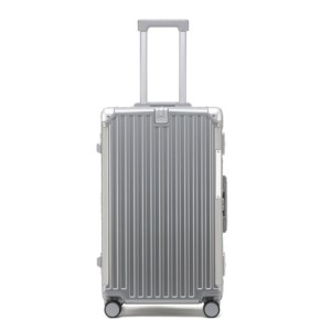 Valise de voyage en aluminium 20 pouces sans fermeture éclair, bagage cabine avec roues silencieuses, ensemble de bagages - Product Image 4