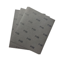 Papier abrasif de haute qualité en carbure de silicium latex 60-2000 grains, feuilles de ponçage pour le polissage des surfaces, papier abrasif noir imperméable